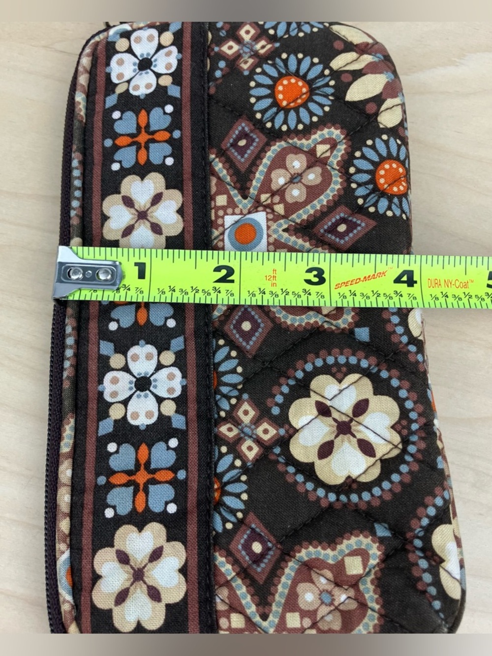Vera Bradley Set Shoulder Bag Purse & Wallet Brown Floral Pattern - Picture 15 of 16